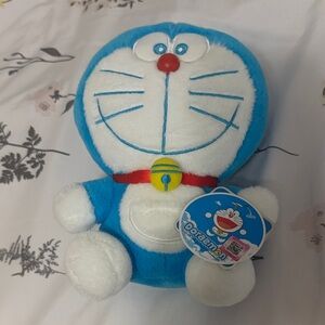 Blue Plush Toy - Soft Kids Stuffed Character Doraemon 8 inches height
